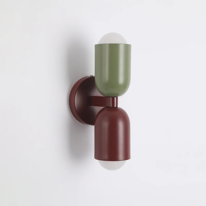 Design Podwójna Lampa LED Ścienna - Colorwave-czerwono-zielony-Trend Polska