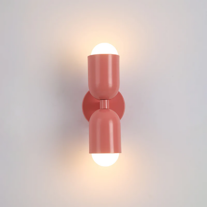 Design Podwójna Lampa LED Ścienna - Colorwave-róża-Trend Polska