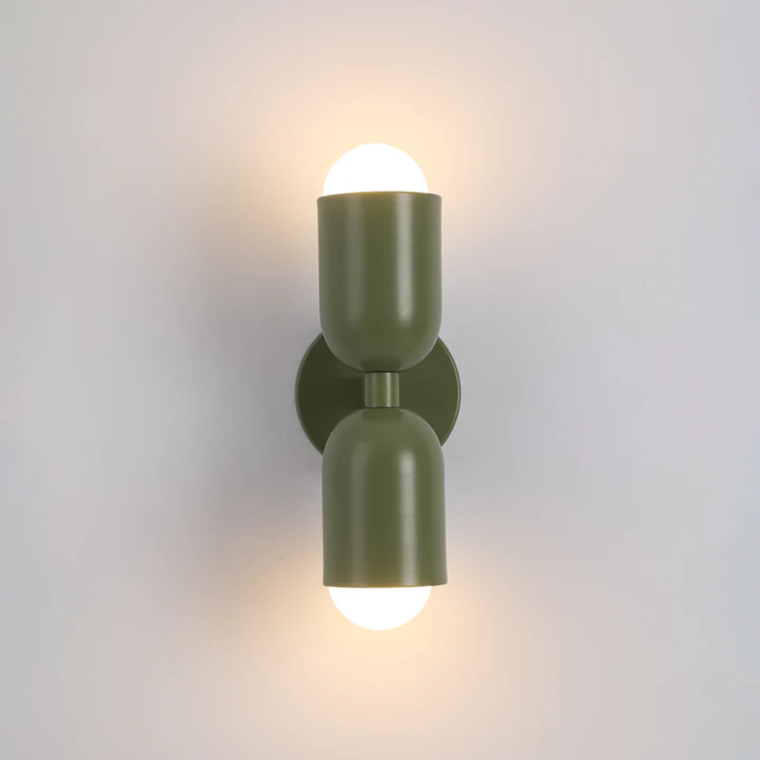 Design Podwójna Lampa LED Ścienna - Colorwave-zielony-Trend Polska