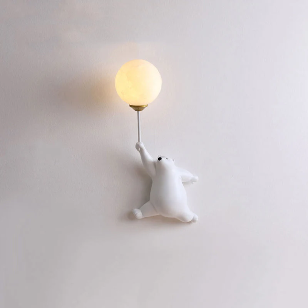 Designowa Piwniczna LED Lampa Ścienna - TeddyGlow-biel-A-Trend Polska