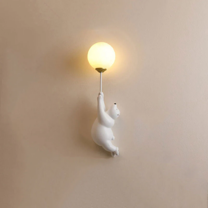 Designowa Piwniczna LED Lampa Ścienna - TeddyGlow-biel-B-Trend Polska