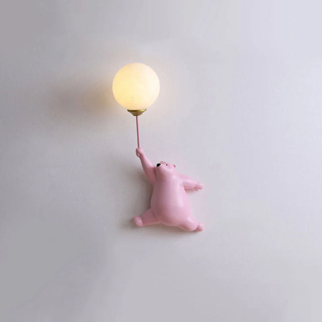 Designowa Piwniczna LED Lampa Ścienna - TeddyGlow-róża-A-Trend Polska
