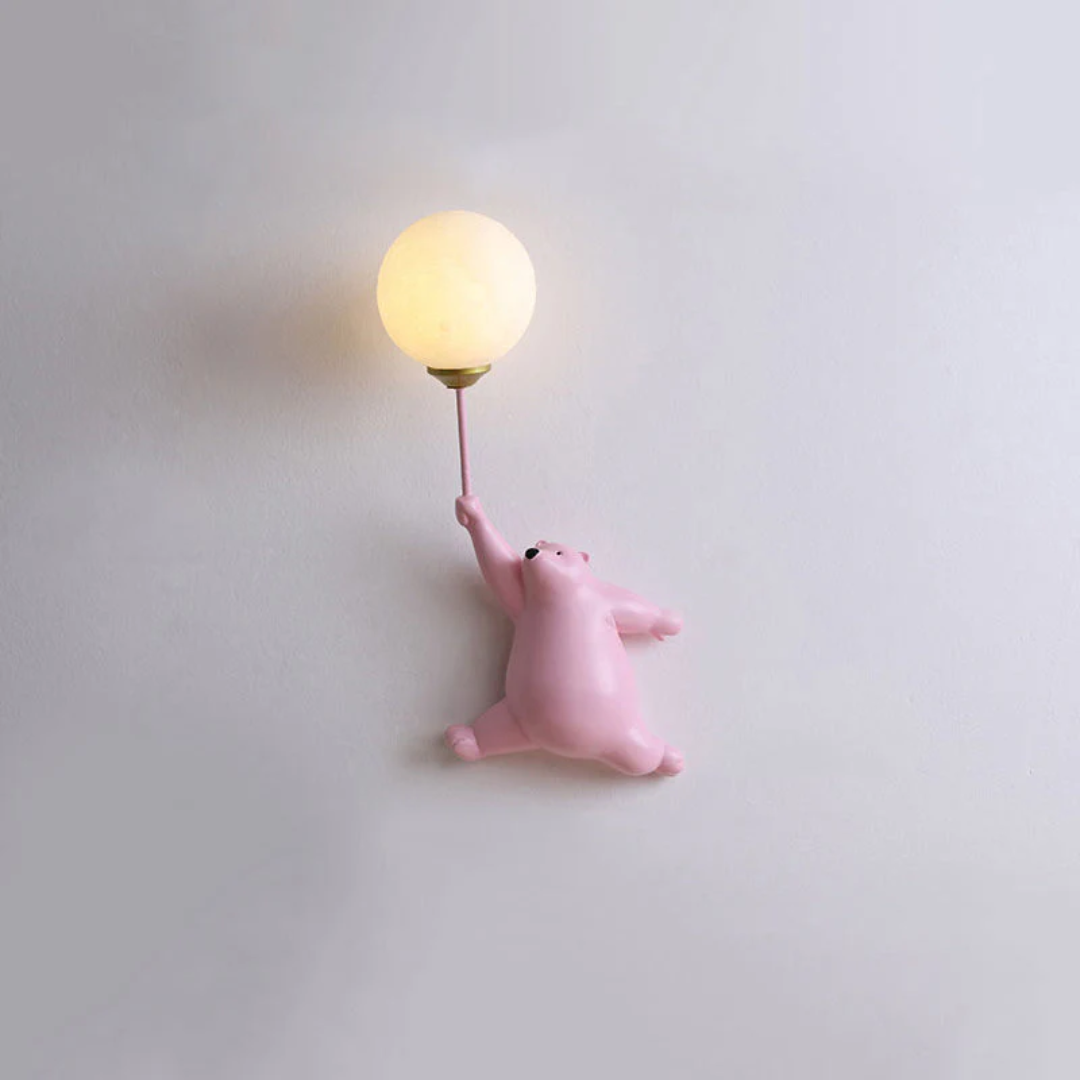 Designowa Piwniczna LED Lampa Ścienna - TeddyGlow-róża-A-Trend Polska