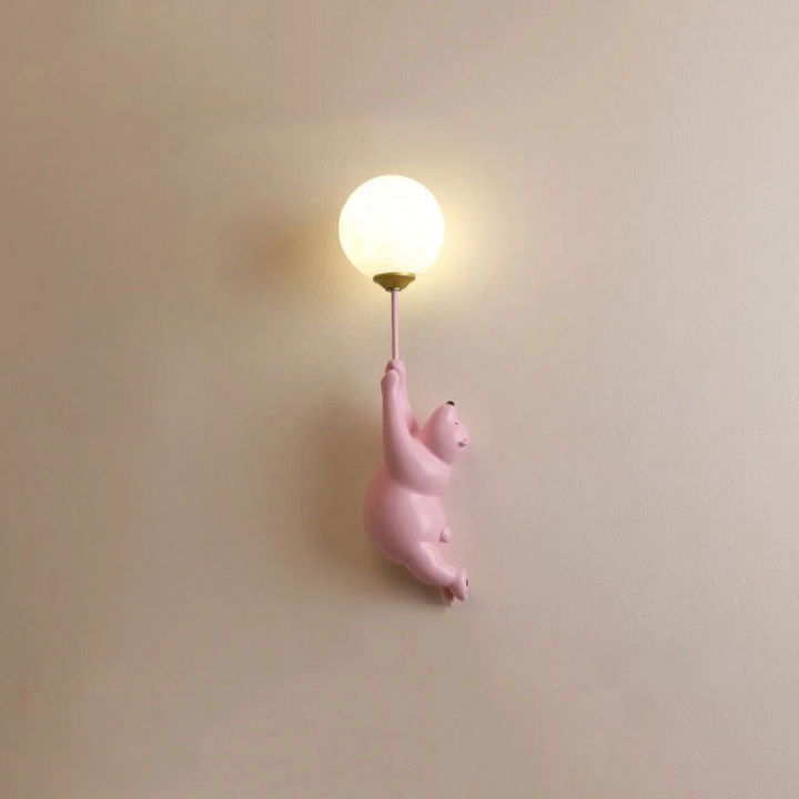 Designowa Piwniczna LED Lampa Ścienna - TeddyGlow-róża-B-Trend Polska