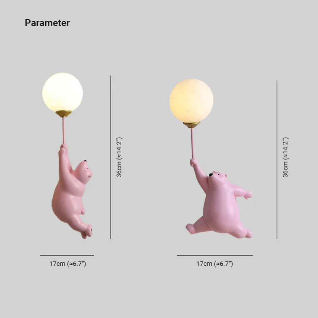 Designowa Piwniczna LED Lampa Ścienna - TeddyGlow-biel-A-Trend Polska