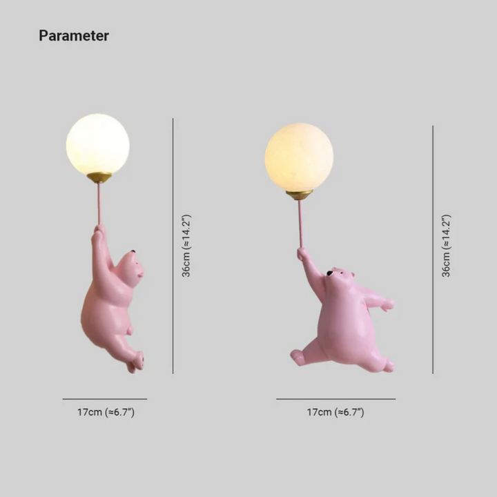 Designowa Piwniczna LED Lampa Ścienna - TeddyGlow-biel-A-Trend Polska