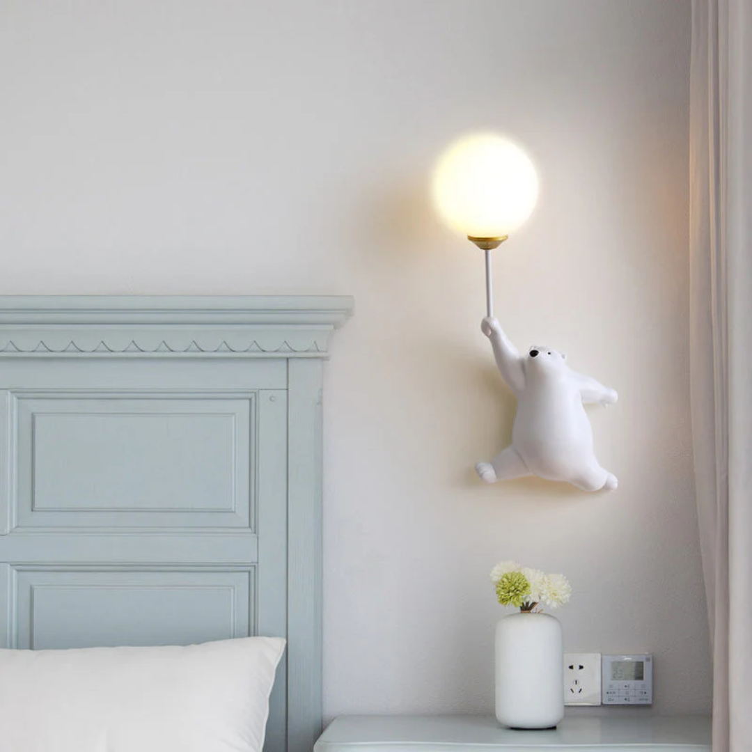 Designowa Piwniczna LED Lampa Ścienna - TeddyGlow-biel-A-Trend Polska