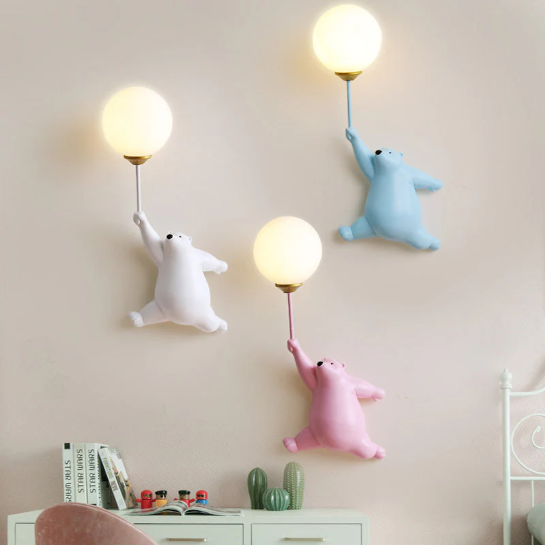 Designowa Piwniczna LED Lampa Ścienna - TeddyGlow-biel-A-Trend Polska