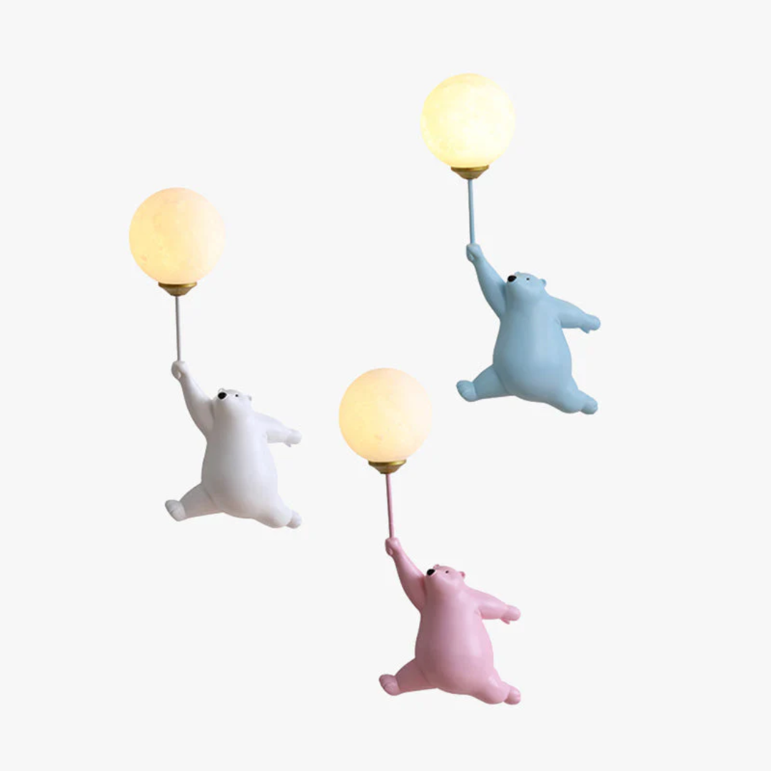 Designowa Piwniczna LED Lampa Ścienna - TeddyGlow-biel-A-Trend Polska