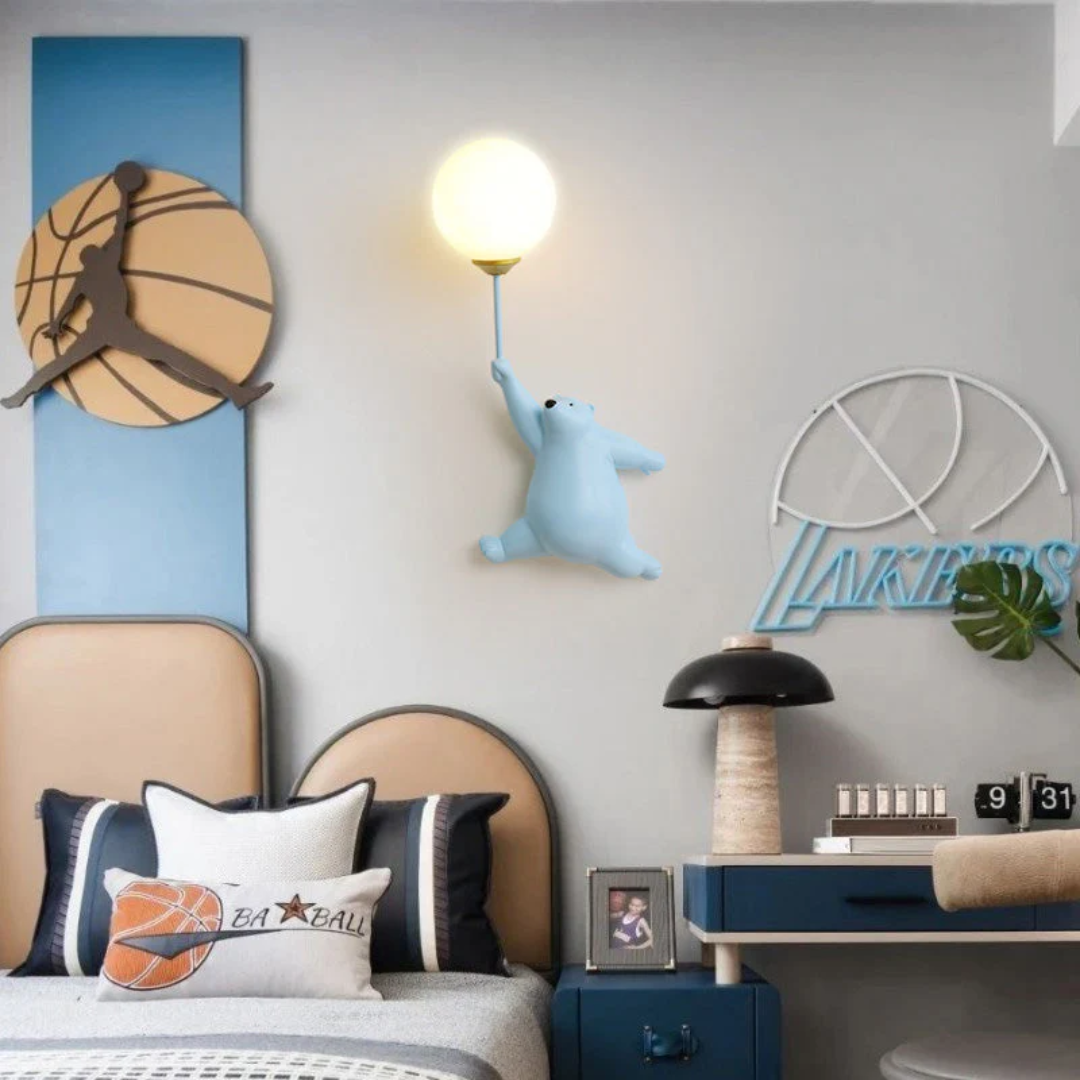 Designowa Piwniczna LED Lampa Ścienna - TeddyGlow-biel-A-Trend Polska