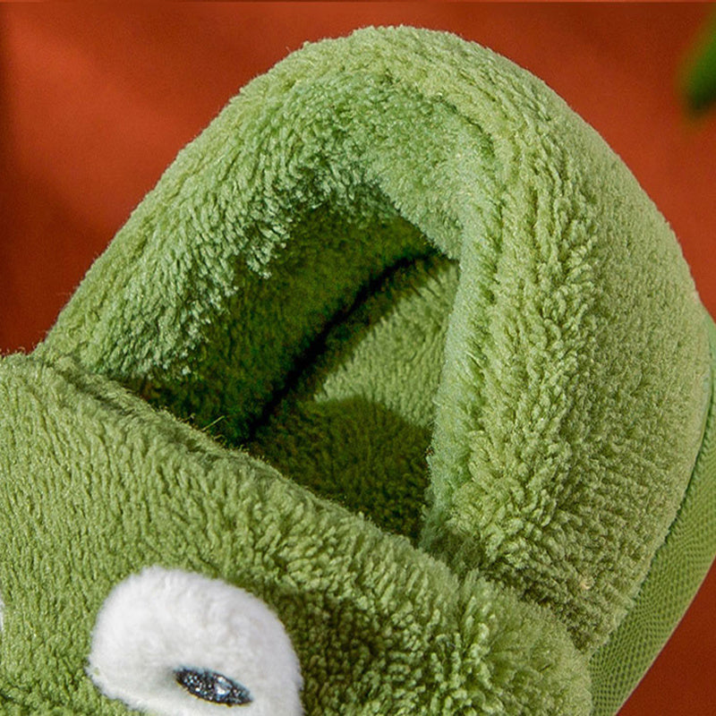 Dino Przytulne Kapcie – Miękkie i Ciepłe Pantofle dla Maluchów-Zielony-140 (13.2 cm)-Trend Polska