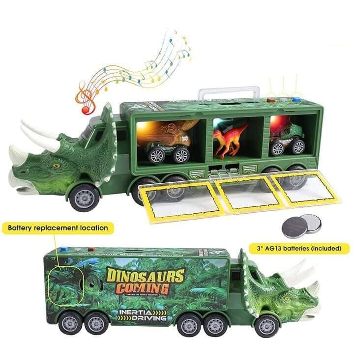 Dinozaur Samochód Zabawowy – RexHauler-Zielony-Trend Polska