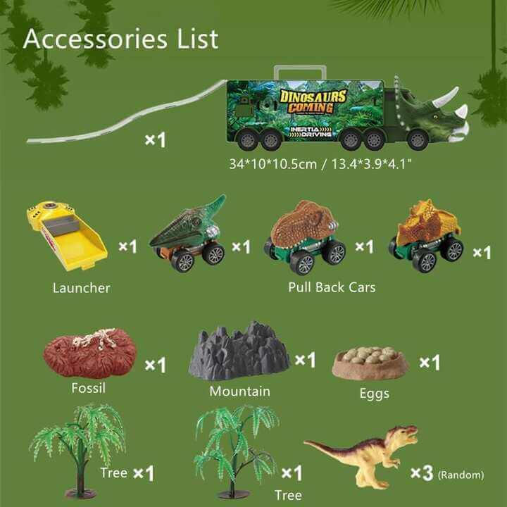 Dinozaur Samochód Zabawowy – RexHauler-Zielony-Trend Polska