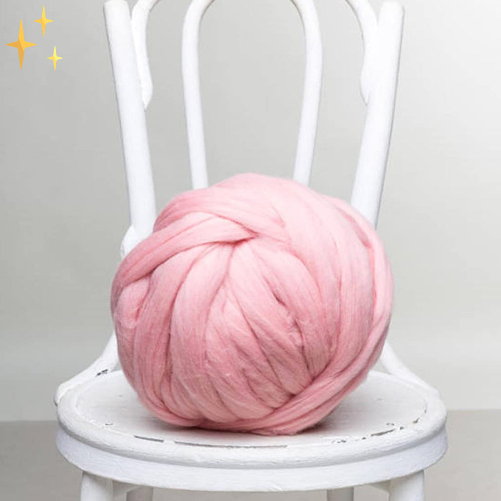 DIY Chunky XL Wełna na Supermiękki Koc - CosyWeave-Jasny niebieski-Trend Polska