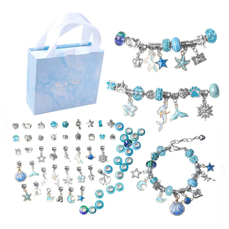 DIY Zestaw Bransoletek na Kreatywne Chwile - SparkleBands-Niebieski-Trend Polska
