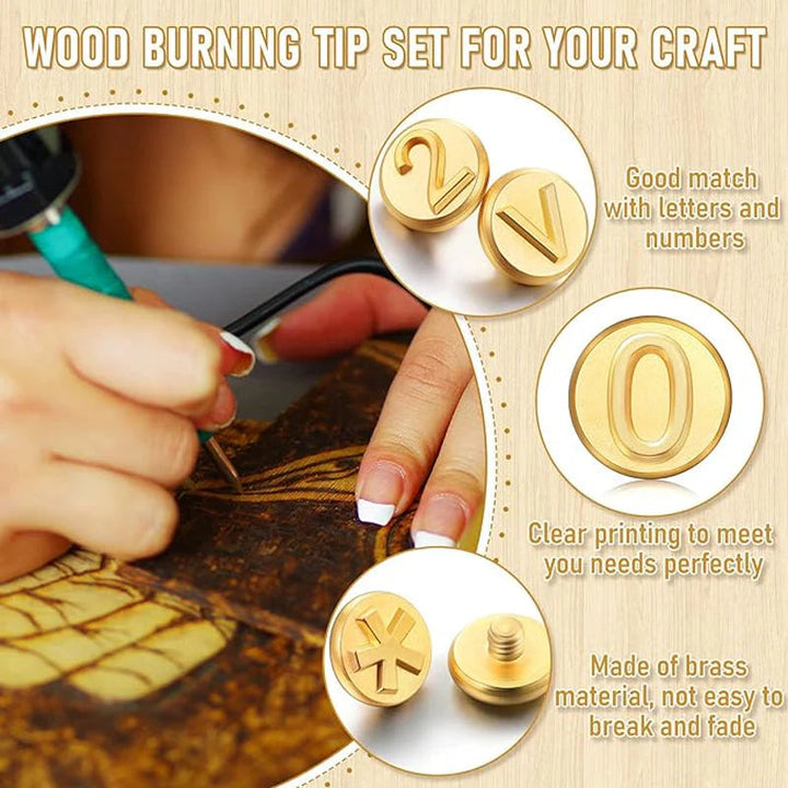 DIY Zestaw do tworzenia nagrobków – AlphaCraft-Brandpen + 28 liter (w tym zestawy).-Trend Polska