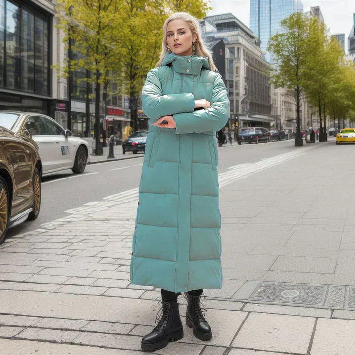 Długa damska zimowa kurtka - Isabella-Czarny-S-Trend Polska