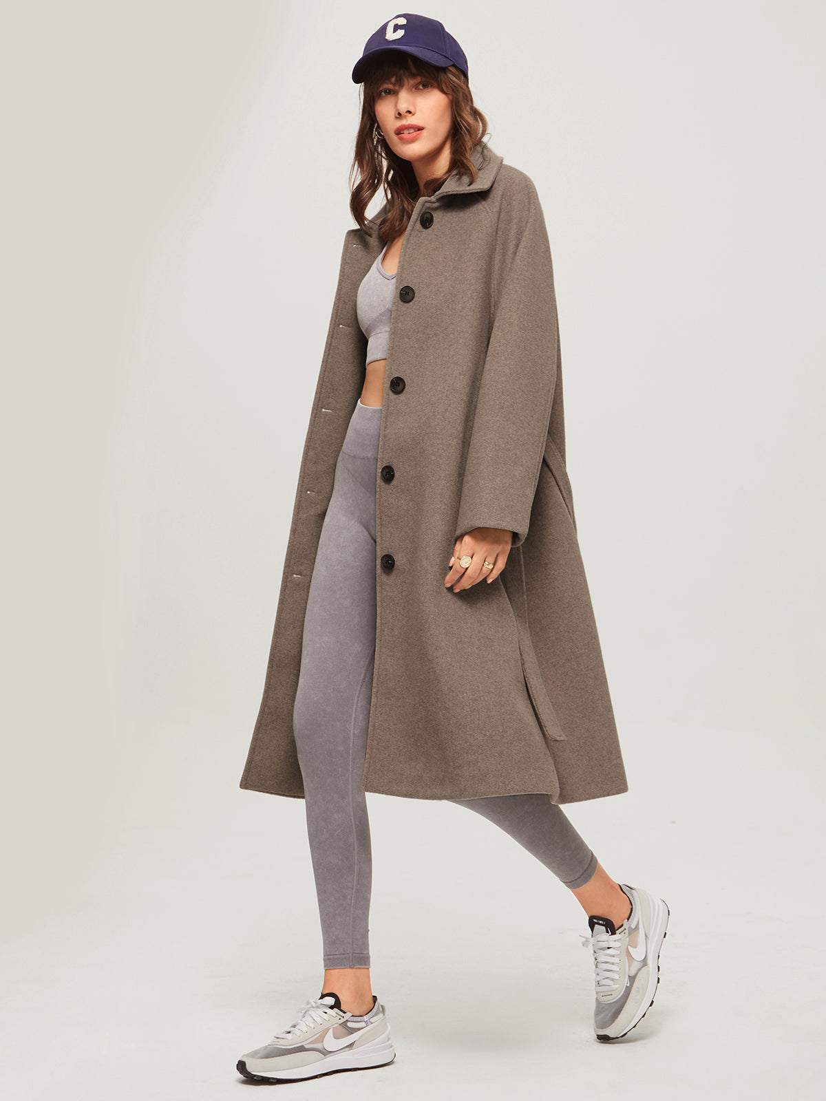 Długa damska zimowa kurtka - Isolde-Khaki-XS-Trend Polska