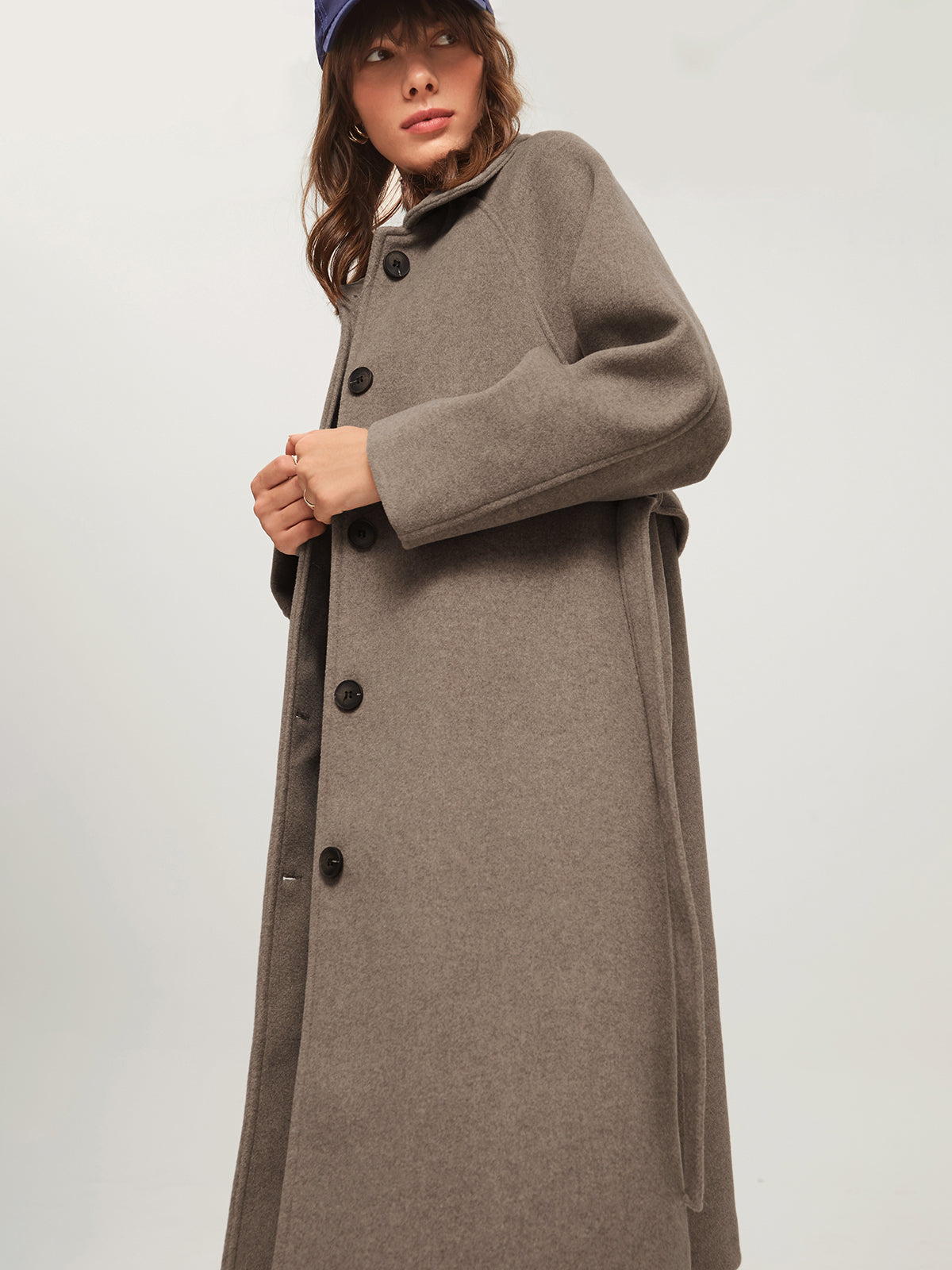 Długa damska zimowa kurtka - Isolde-Khaki-XS-Trend Polska