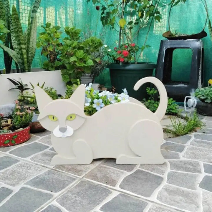 Doniczkę do samodzielnego wykonania w kształcie kota - KittyKraft-Biały-Trend Polska