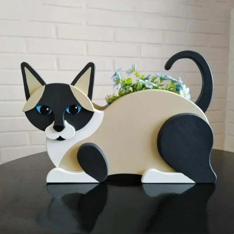 Doniczkę do samodzielnego wykonania w kształcie kota - KittyKraft-Biały-Trend Polska