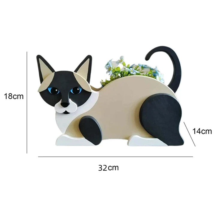 Doniczkę do samodzielnego wykonania w kształcie kota - KittyKraft-Biały-Trend Polska