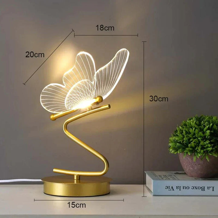 Luksowa lampa stołowa LED Motyl - ButterflyLuxe