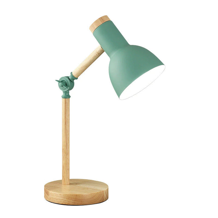Drewniana skandynawska lampa stołowa - LumiNord-Czarny-Trend Polska