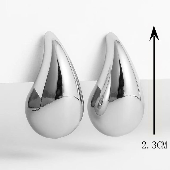Drogielookowe Kolczyki - GlimmerDrops-Srebrny-2.3cm-Trend Polska