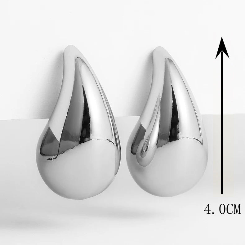 Drogielookowe Kolczyki - GlimmerDrops-Srebrny-4cm-Trend Polska