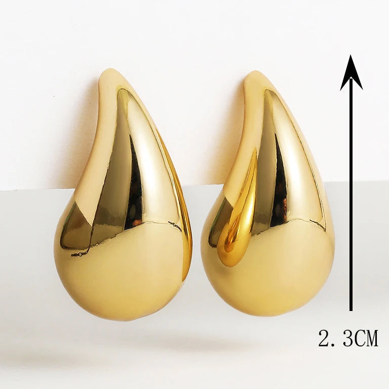 Drogielookowe Kolczyki - GlimmerDrops-Złoto-2.3cm-Trend Polska