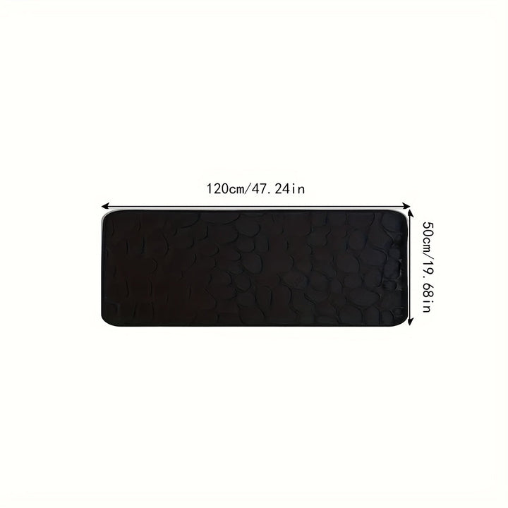 Duża matka łazienkowa w paski - Aurora-Szary-50x120cm-Trend Polska
