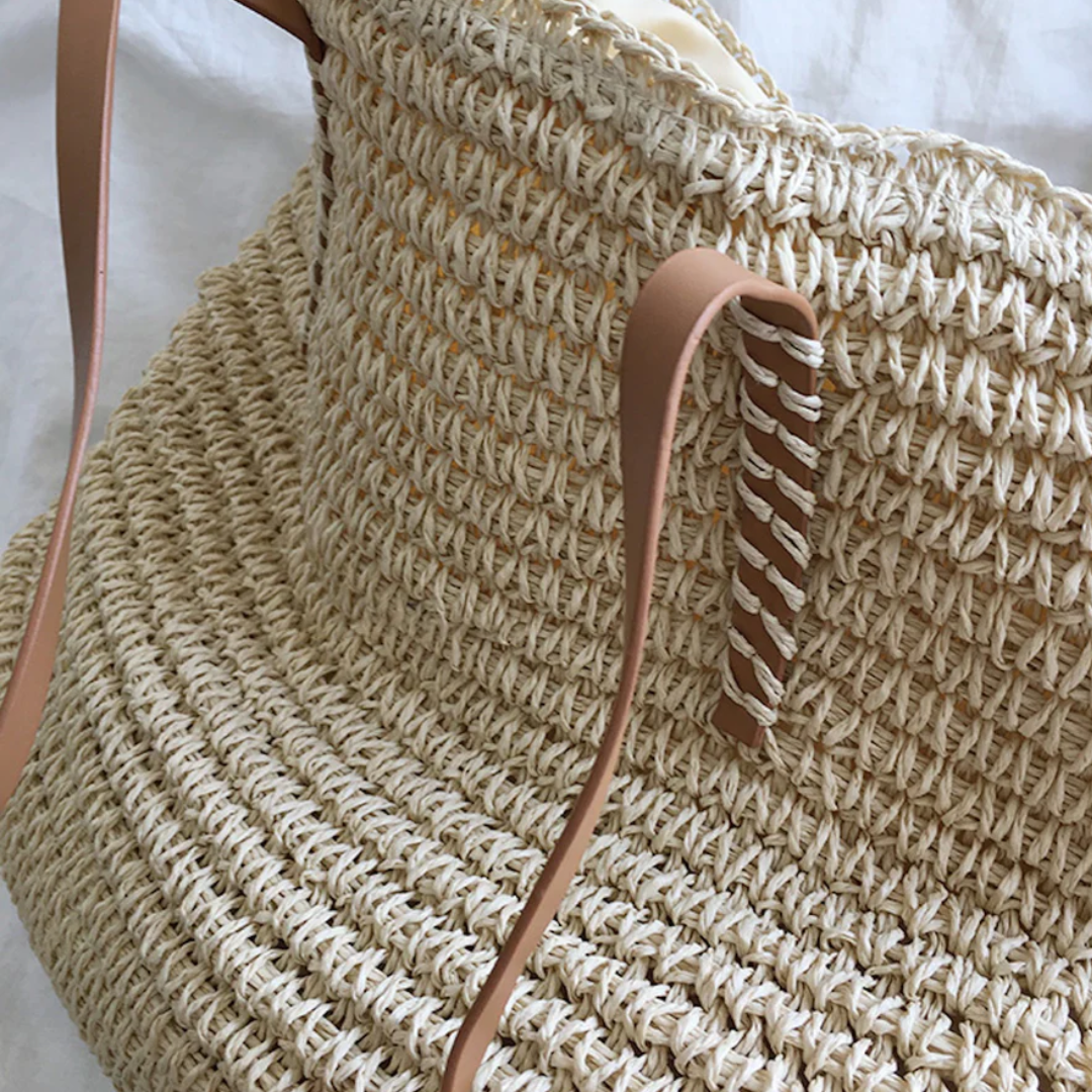 Duża torba na ramię z mocnym paskiem - TerraWoven-brązowy-Trend Polska