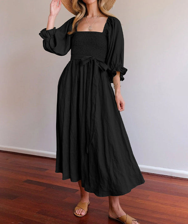 Dwukierunkowa maxi sukienka letnia - Celina-Czarny-S-Trend Polska
