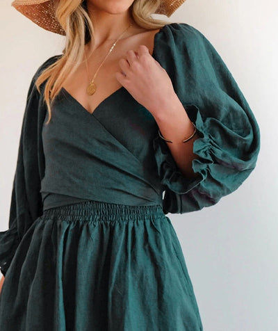Dwukierunkowa maxi sukienka letnia - Celina-Zielony-S-Trend Polska