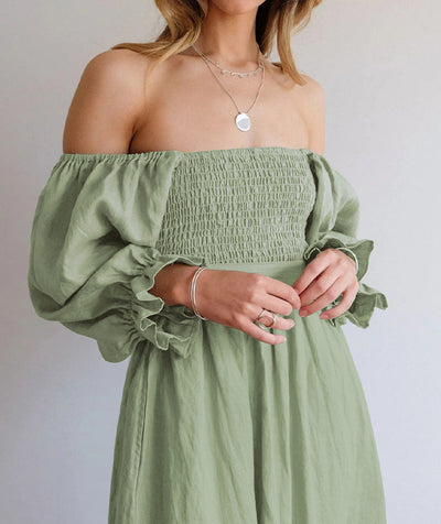 Dwukierunkowa maxi sukienka letnia - Celina-Zielony-S-Trend Polska