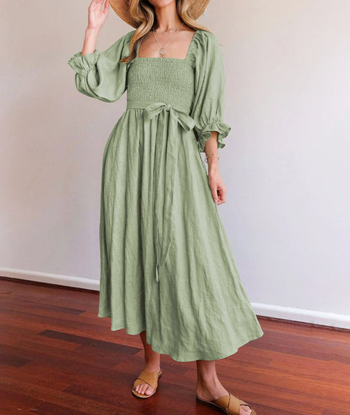 Dwukierunkowa maxi sukienka letnia - Celina-Zielony-S-Trend Polska