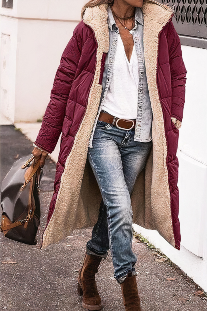 Dwustronna Parka - Nova-Bordeaux czerwony-S-Trend Polska