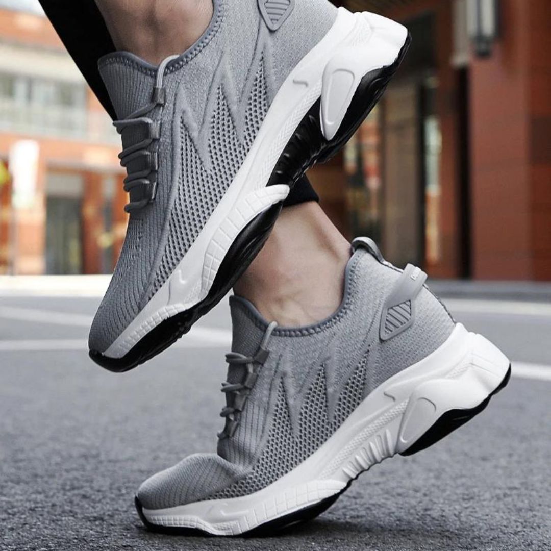 Dyskret zwiększające męskie sneakersy z stylem – MaxLift Boost-Biały+10CM-37-Trend Polska