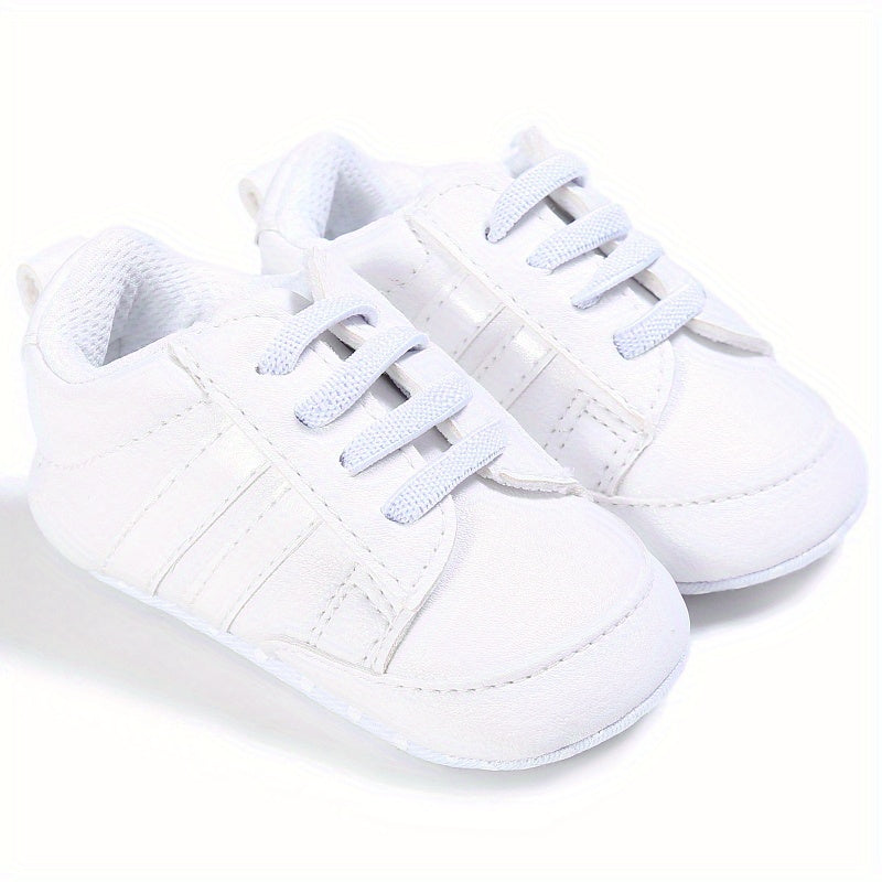 Dziecięce trampki typu slip-on - Riley | Wygodne pierwsze buciki-Biały-19-Trend Polska