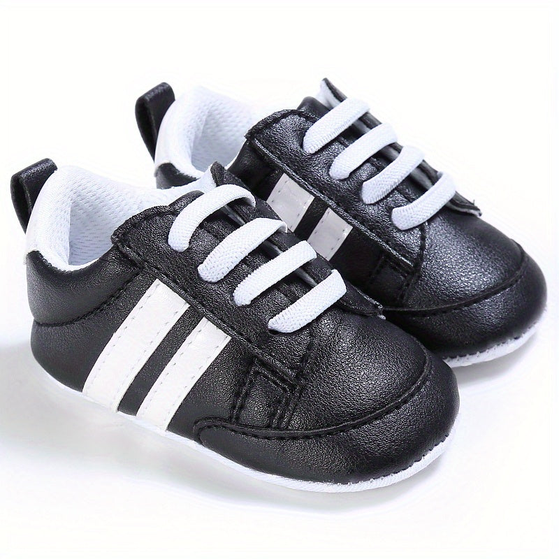 Dziecięce trampki typu slip-on - Riley | Wygodne pierwsze buciki-Czarny-19-Trend Polska