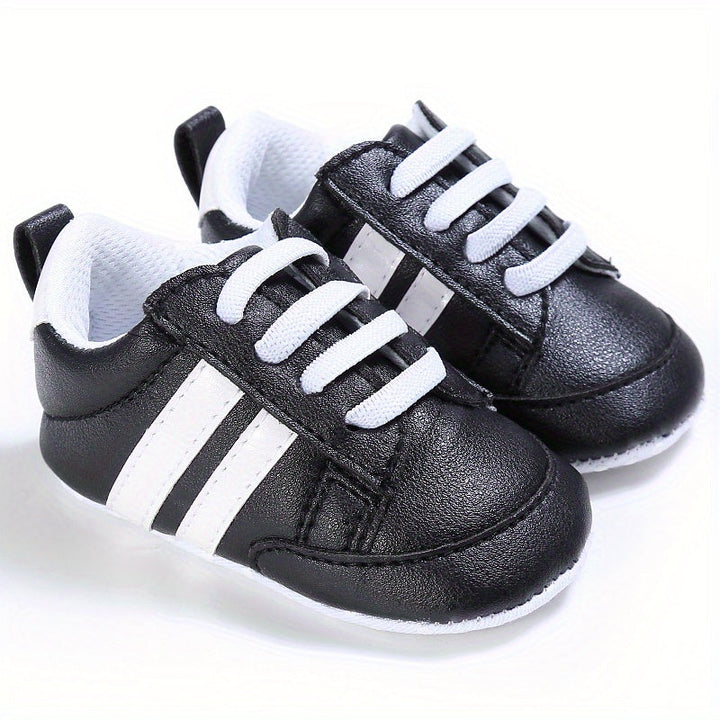 Dziecięce trampki typu slip-on - Riley | Wygodne pierwsze buciki-Czarny-19-Trend Polska