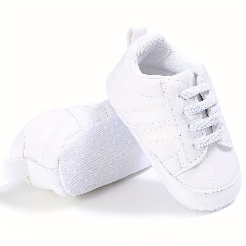 Dziecięce trampki typu slip-on - Riley | Wygodne pierwsze buciki-Biały-19-Trend Polska