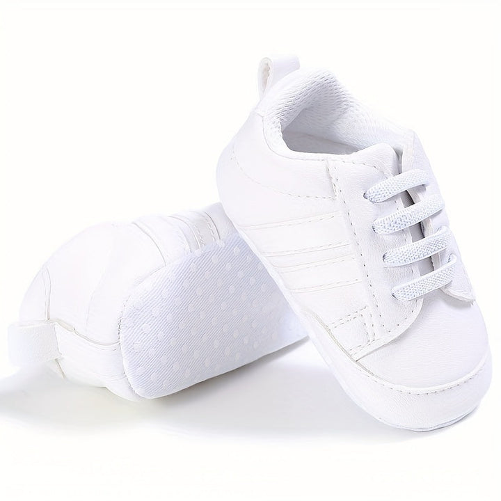 Dziecięce trampki typu slip-on - Riley | Wygodne pierwsze buciki-Biały-19-Trend Polska