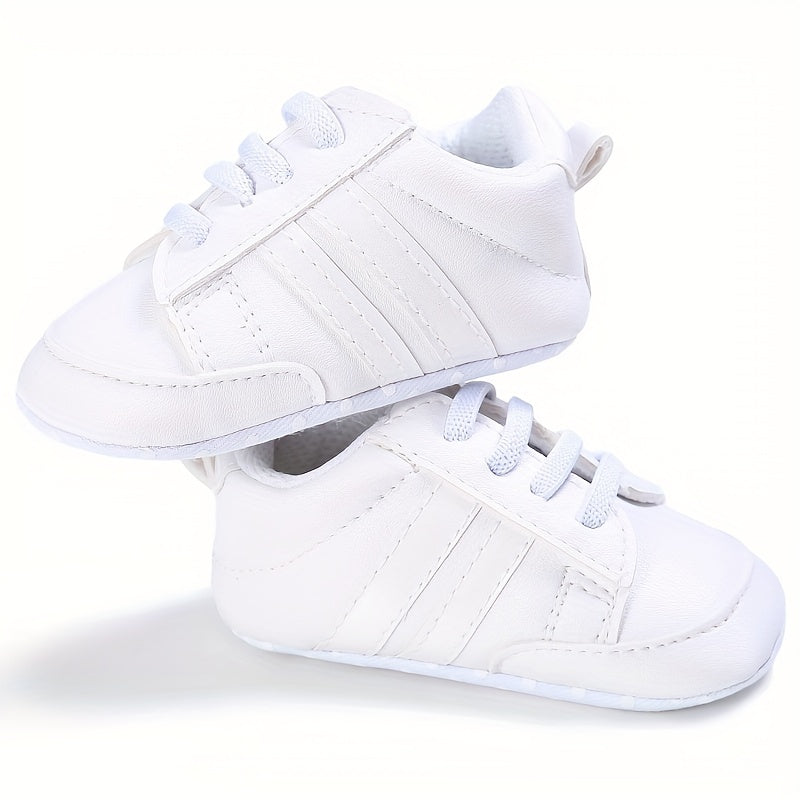 Dziecięce trampki typu slip-on - Riley | Wygodne pierwsze buciki-Biały-19-Trend Polska
