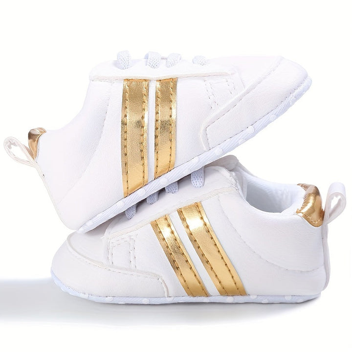 Dziecięce trampki typu slip-on - Riley | Wygodne pierwsze buciki-Biały-19-Trend Polska