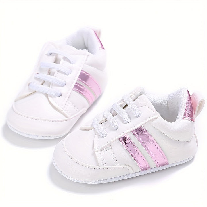 Dziecięce trampki typu slip-on - Riley | Wygodne pierwsze buciki-Biały-19-Trend Polska