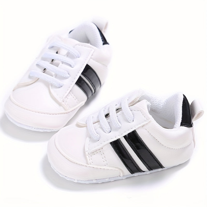 Dziecięce trampki typu slip-on - Riley | Wygodne pierwsze buciki-Biały-19-Trend Polska