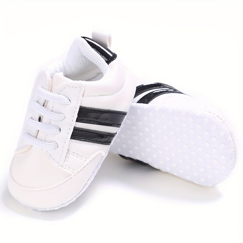 Dziecięce trampki typu slip-on - Riley | Wygodne pierwsze buciki-Biały-19-Trend Polska