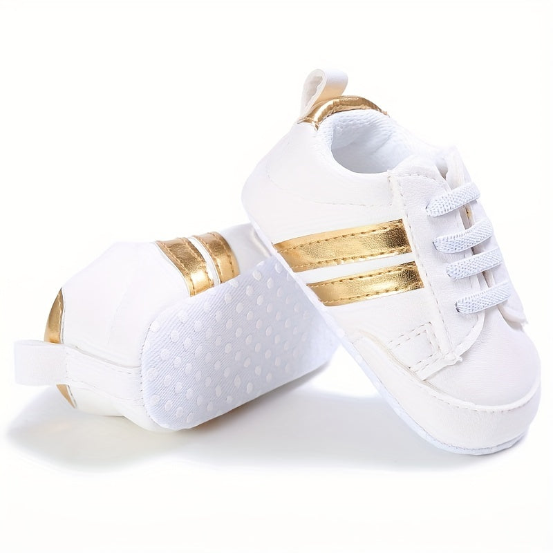 Dziecięce trampki typu slip-on - Riley | Wygodne pierwsze buciki-Biały-19-Trend Polska